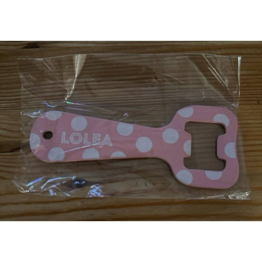 NEW! Lolea wine rose wine sangria pink metal bottle opener fridge magnet‎